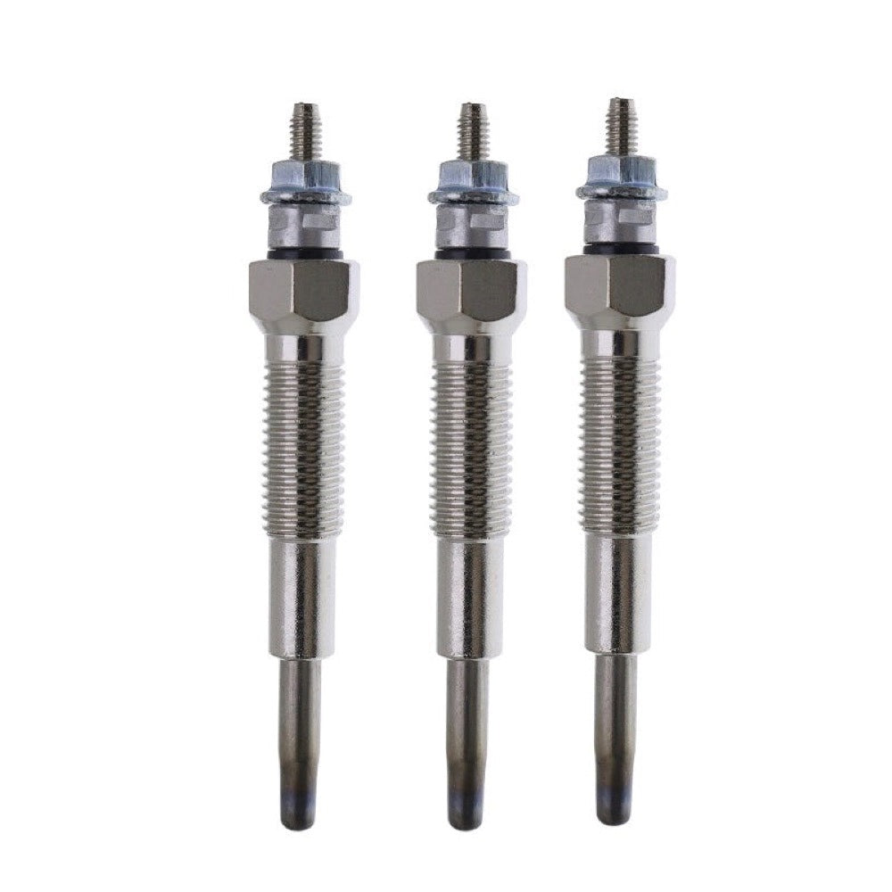 3 Pcs Glow Plug 2401-8201-00 for use with Hinomoto Compact Tractor E16 E18 E23 E25